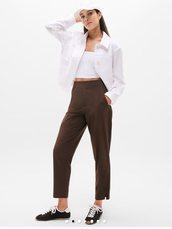 Athleta Pants - Athleta Brooklyn Mid-Rise Ankle Pant - Brown size 4